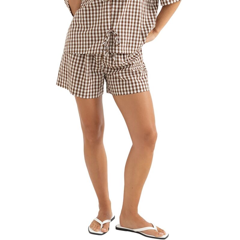 リズム レディース ボトムス カジュアルパンツ ギンガムチェック ギンガム Rhythm Birdie Gingham Short - Women's Brown ブラウン