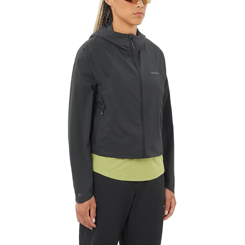 サロモン レディース アウター ジャケット・ブルゾン Salomon Outwind Full-Zip Jacket - Women's Deep Black ブラック|ReVida 店