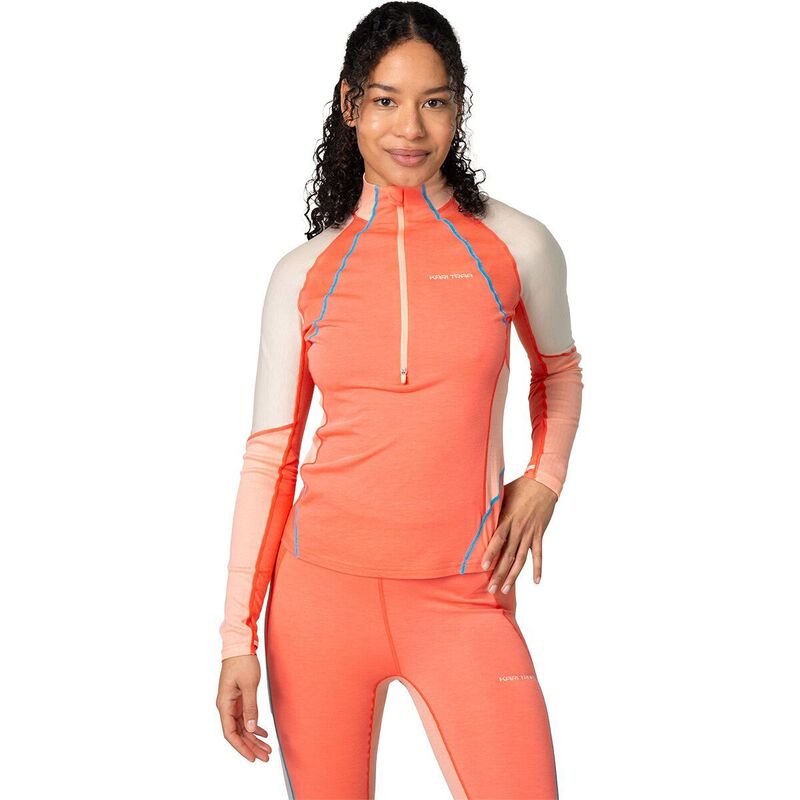 カリ ツラー レディース トップス Tシャツ 長袖 Kari Traalma 1/2-Zip Long-Sleeve Baselayer Shirt - Women's Coral コーラル|ReVida 店