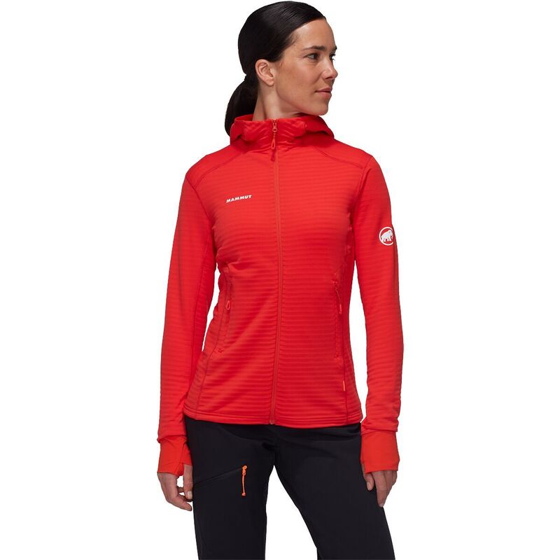 マムート レディース トップス Tシャツ フーデッドジャケット Mammutaiss Light ML Hooded Jacket - Women's Mammut Red/Black ブラック|ReVida 店