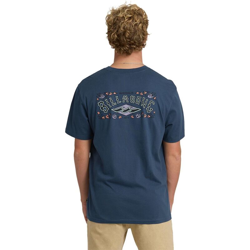 ビラボン メンズ トップス Tシャツ Billabong Heritage Arch Premium Shirt - Men Dark Denim デニム