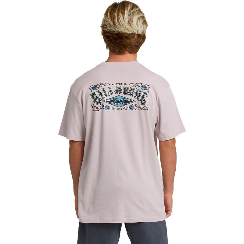 ビラボン メンズ トップス Tシャツ Billabong Heritage Arch Premium Shirt - Men Dusty Purple パープル