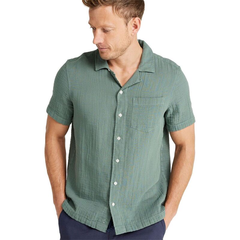 エルエルビーン メンズ トップス シャツ L.L.Bean Cloud Gauze Slightly Fitted LS Regular Shirt - Men'sea Green グリーン