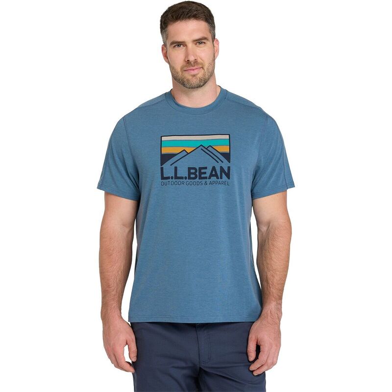 エルエルビーン メンズ トップス シャツ 半袖 グラフィック L.L.Bean Everyday SunSmart Short-Sleeve Regraphic Shirt - Men'sail Blue/Outdoor ブルー
