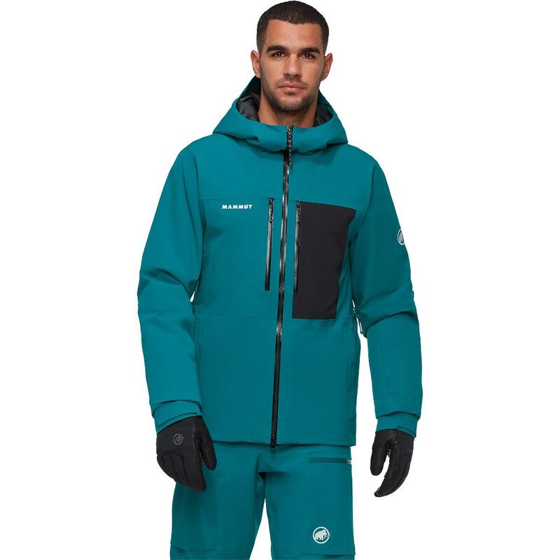 マムート メンズ アウター 上衣・上衣 フーデッドジャケット Mammut Stoney HS Thermo Hooded Jacket - Men\u0027s Deep Teal/Black 黒いこと