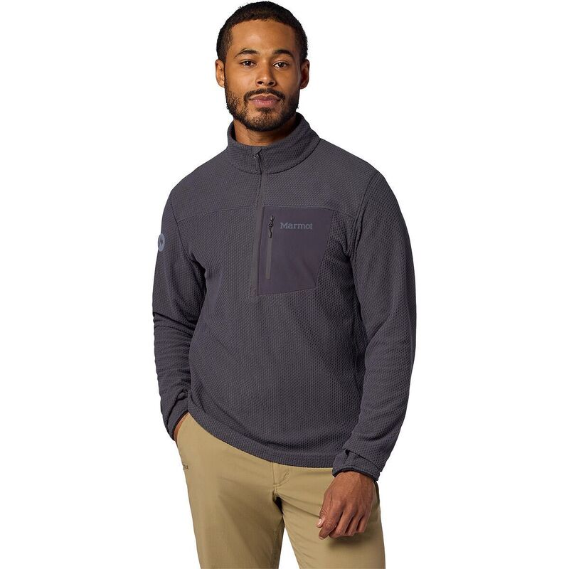 マーモット メンズ アウター ジャケット・ブルゾン フリース Marmot AirFleece 1/2-Zipullover - Men's Blackened｜ReVida 店