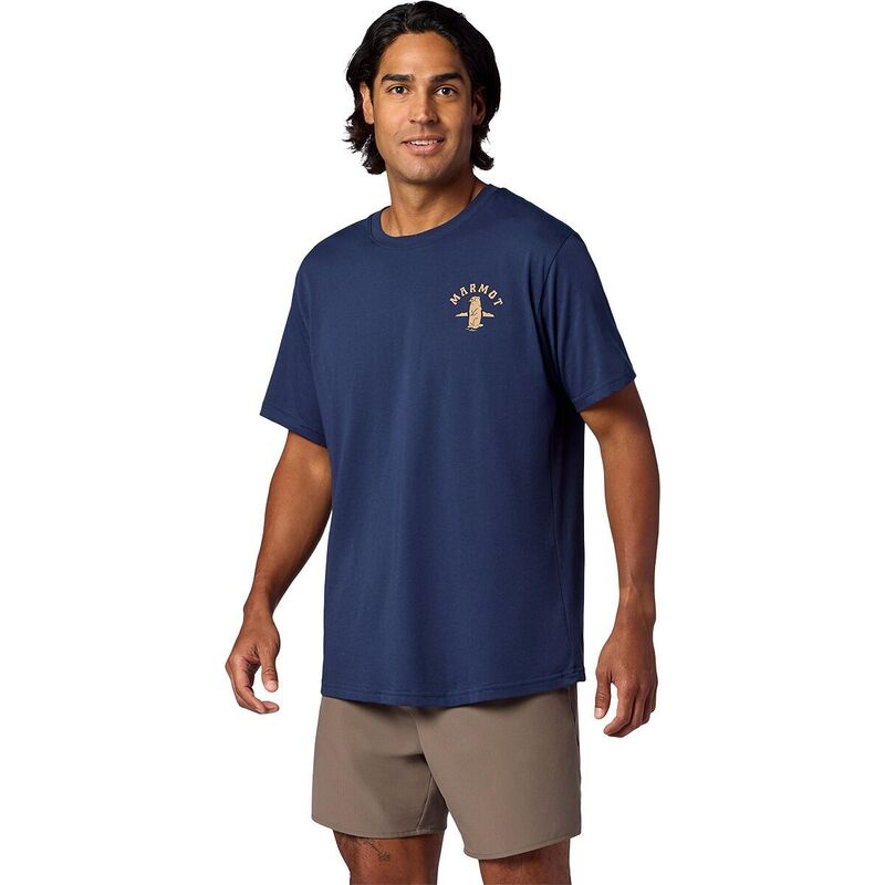 マーモット メンズ トップス Tシャツ Marmot MMW Circle Critter T-Shirt - Men's Nightfall Navy ネイビー