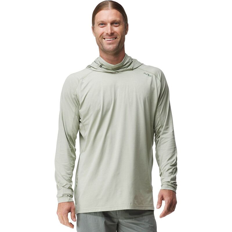 エヌアールエス メンズ トップス シャツ シルク パーカー NRSilkweight Varial Hoodie - Men's Desert Sage セージ