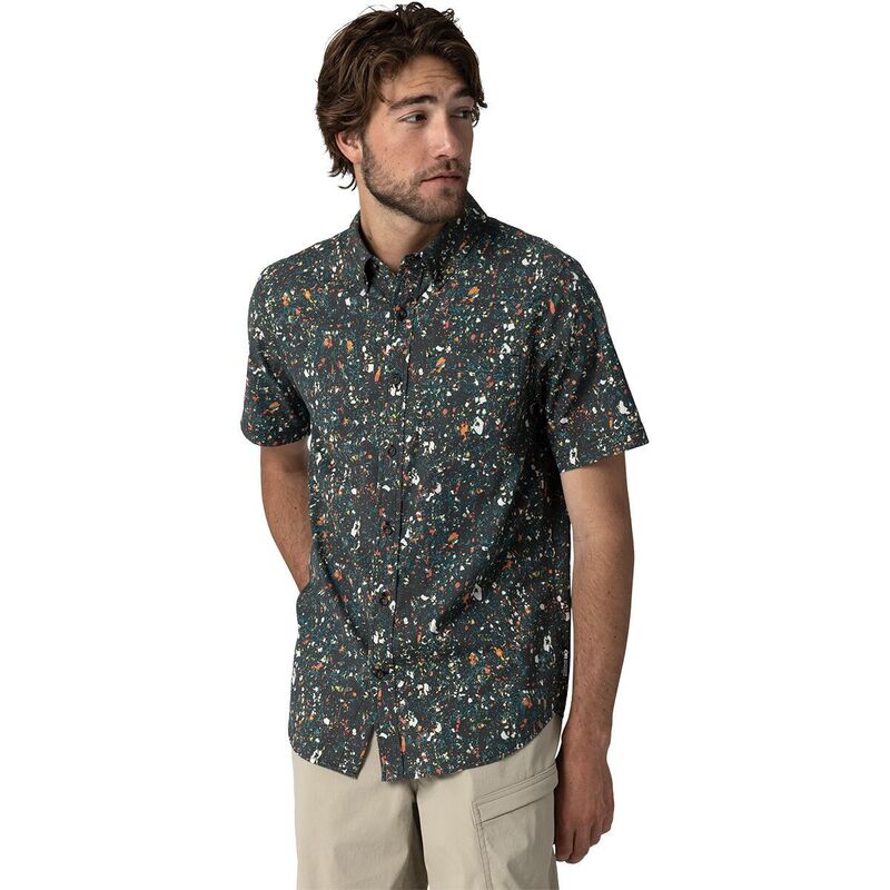 アウトドアリサーチ メンズ トップス シャツ 半袖 Outdooresearch Rooftop Short-Sleeve Shirt - Men's Black Creekside Print ブラック