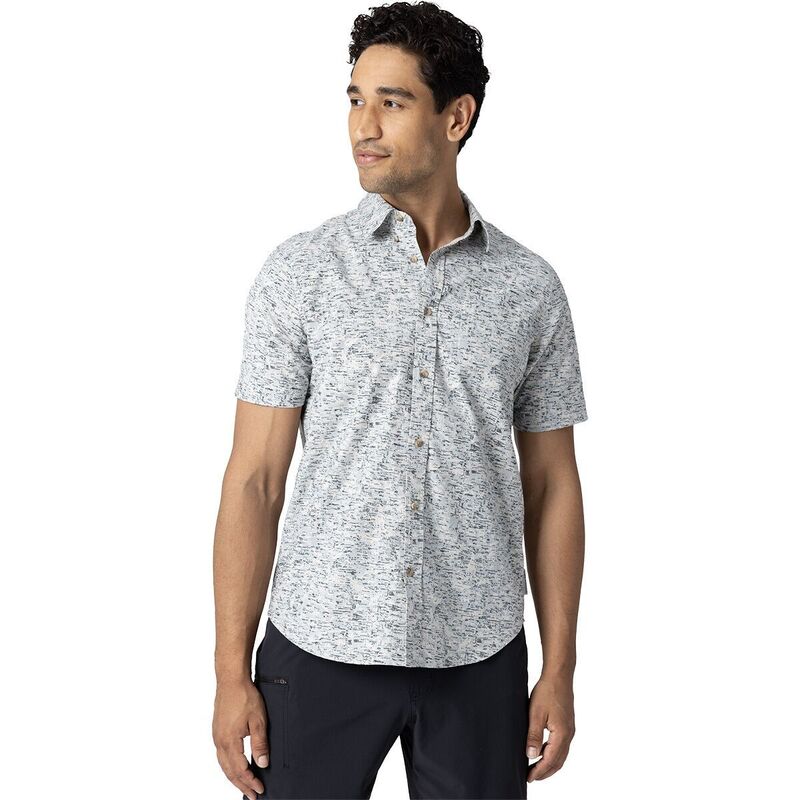 アウトドアリサーチ メンズ トップス シャツ 半袖 Outdooresearch Rooftop Short-Sleeve Shirt - Men's Oyster Traverse Print