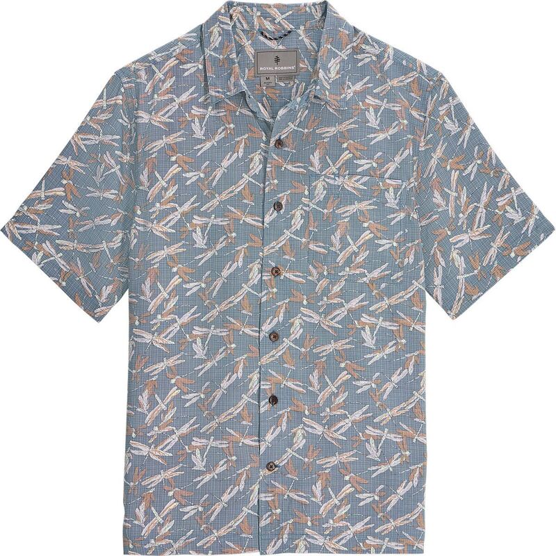 ロイヤルロビンズ メンズ トップス シャツ 半袖  Robbins Camino Pucker Short-Sleeve Shirt - Men's Orion Blue Dragonfly Pt ブルー