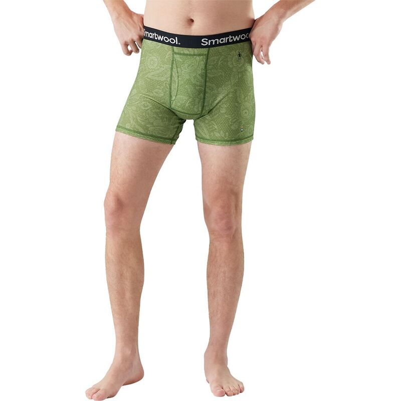 スマートウール メンズ アンダーウェア ボクサーパンツ プリント Smartwool Merino Print Boxer Brief - Men's Fern Rustic Floral｜ReVida 店