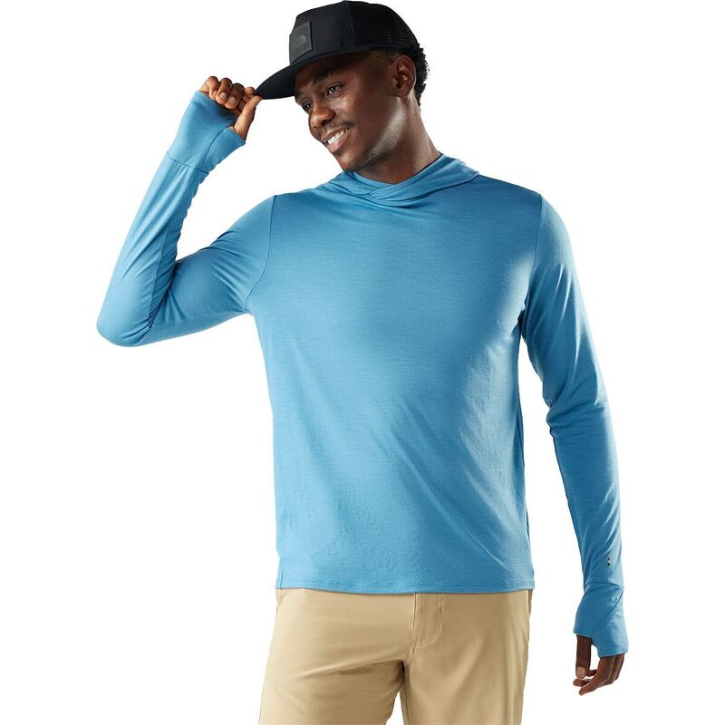 スマートウール メンズ アウター パーカー・スウェット Smartwool Merino Sun Hoodie - Men's Mineral Blue ブルー