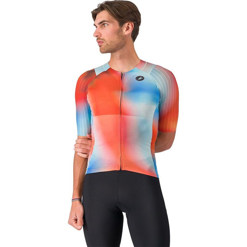 カステリ メンズ トップス Tシャツ Castelli Free Speed 3 Race Tri Top - Men's Paprika/Winter Sky|ReVida 店
