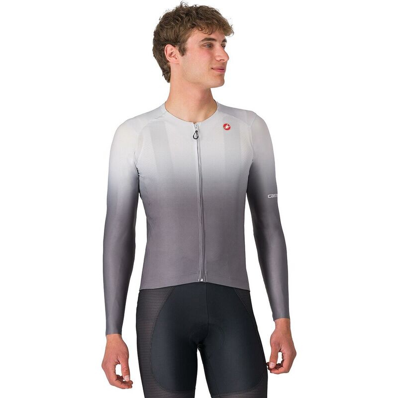 カステリ メンズ トップス Tシャツ ジャージー 長袖 Castelli UPF Long-Sleeve Jersey - Men'silver Gray グレー|ReVida 店