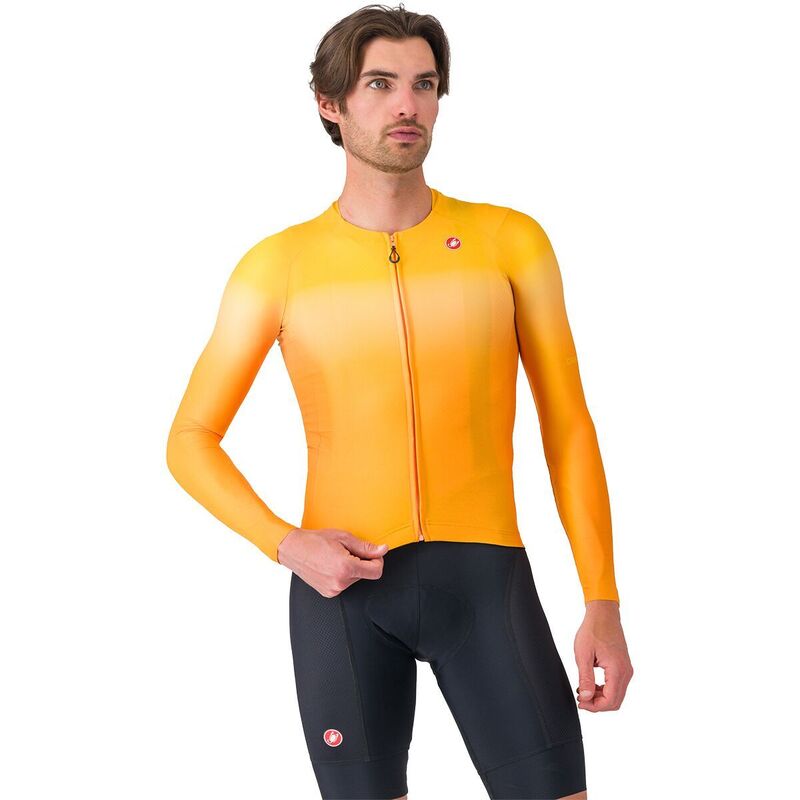 カステリ メンズ トップス ティーシャツ ティーシャツ 長袖 Castelli UPF Long-Sleeve Jersey - Men\u0027s Vivid Orange オレンジ色 メンズファッション-Tシャツ・カットソー-トップス