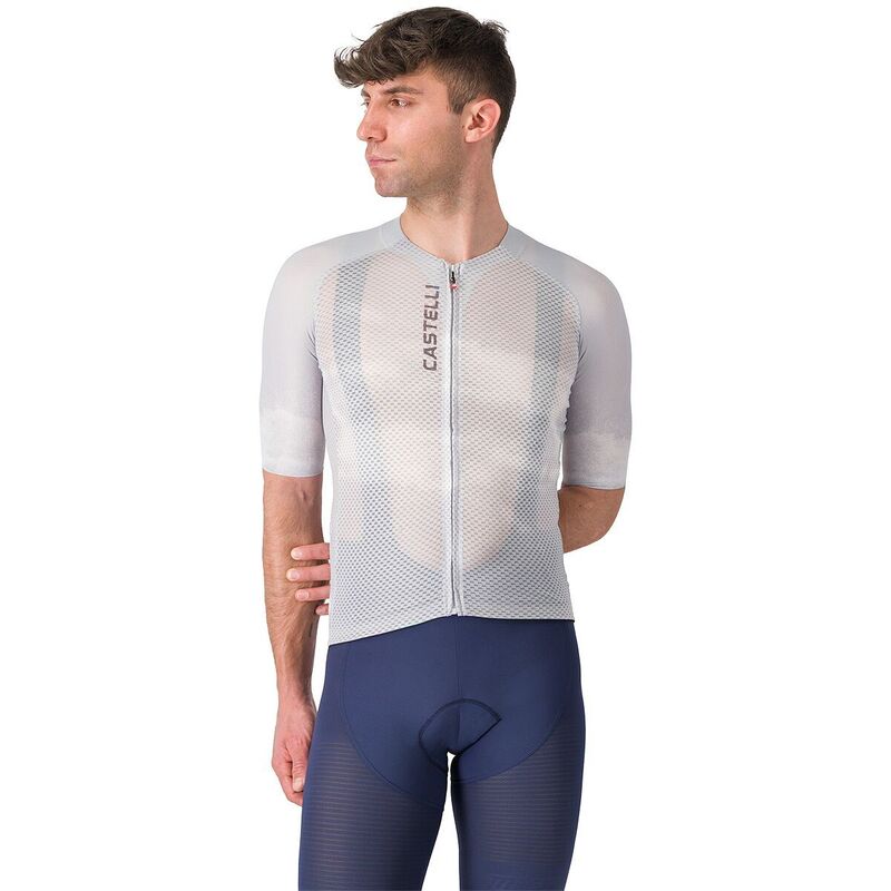 カステリ メンズ トップス ティーシャツ 半袖 ティーシャツ Castelli Climber\u0027s A/C Short-Sleeve Jersey - Men\u0027silver Gray/Smoky Gray 薄墨色 Tシャツ・カットソー-メンズファッション-トップス