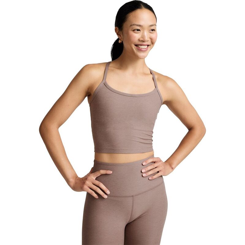 ビヨンドヨガ レディース トップス Tシャツ クロップド Beyond Yoga Spacedye Slim Racerback Cropped Tank Top - Women's Rosey Taupe Heather ヘザー