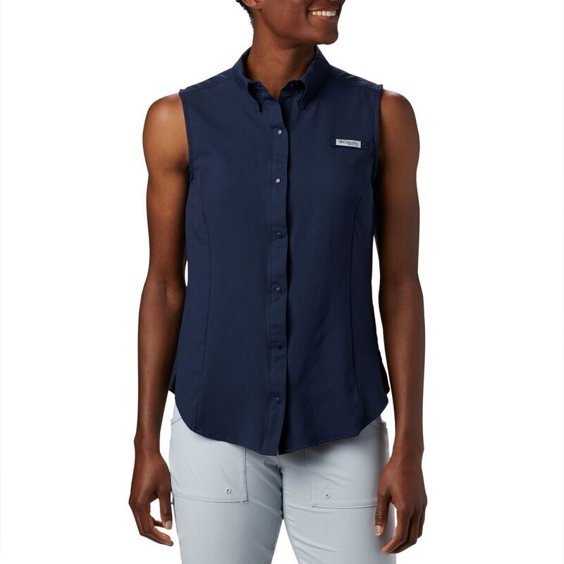 コロンビア レディース トップス プルオーバー ノースリーブ Columbia Tamiami Sleevelesshirt - Women\u0027s Collegiate Navy 米国海軍