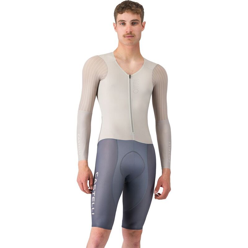 カステリ メンズ トップス Tシャツ Castelli Body Paint V TT Speedsuit - Men'silver Moon/Clay/Smoky Gray グレー