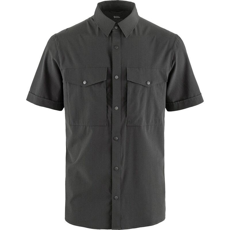 フェールラーベン メンズ トップス シャツ 半袖 Fjallraven Abisko Trekking Short-Sleeve Shirt - Men's Dark Grey グレー|ReVida 店