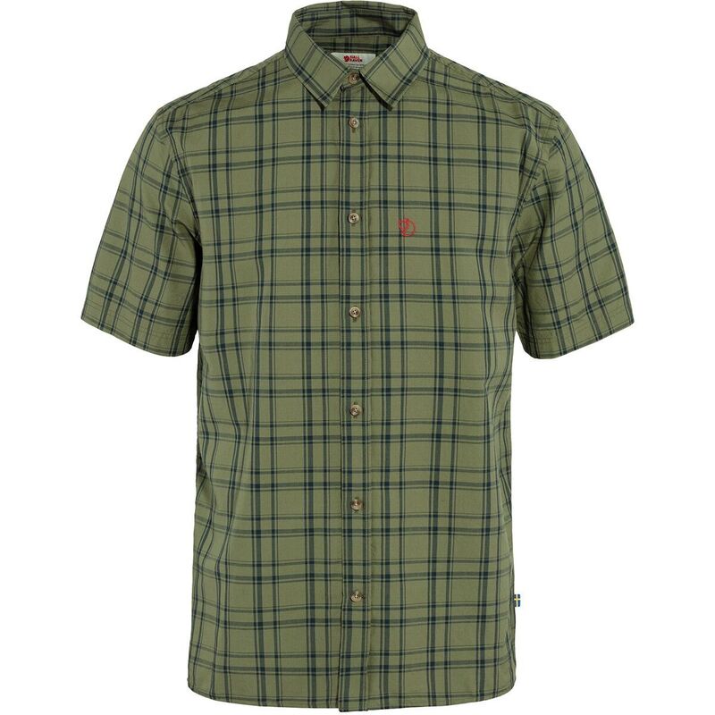 フェールラーベン メンズ トップス シャツ 半袖 Fjallraven Ovik Lite Short-Sleeve Shirt - Men's Green/Dark Navy ネイビー