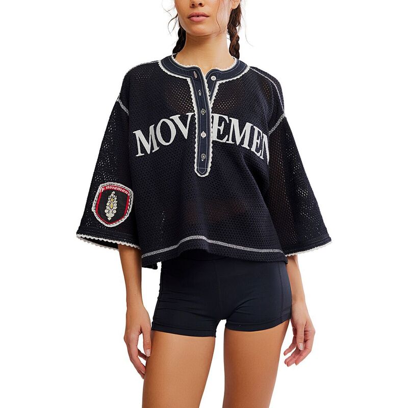 フリーピープル レディース トップス Tシャツ FP Movement Camp Out-Shirt - Women's Black ブラック|ReVida 店