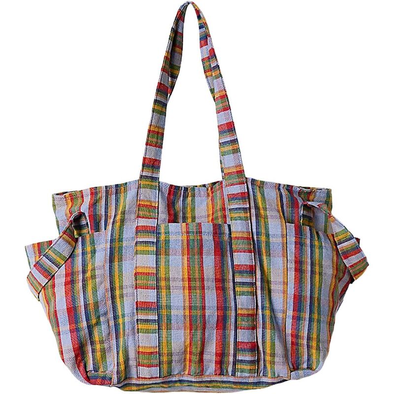 フリーピープル メンズ 御徒面子 刷り上げる Free People Oksana Multi Printote Blue Mix 青み