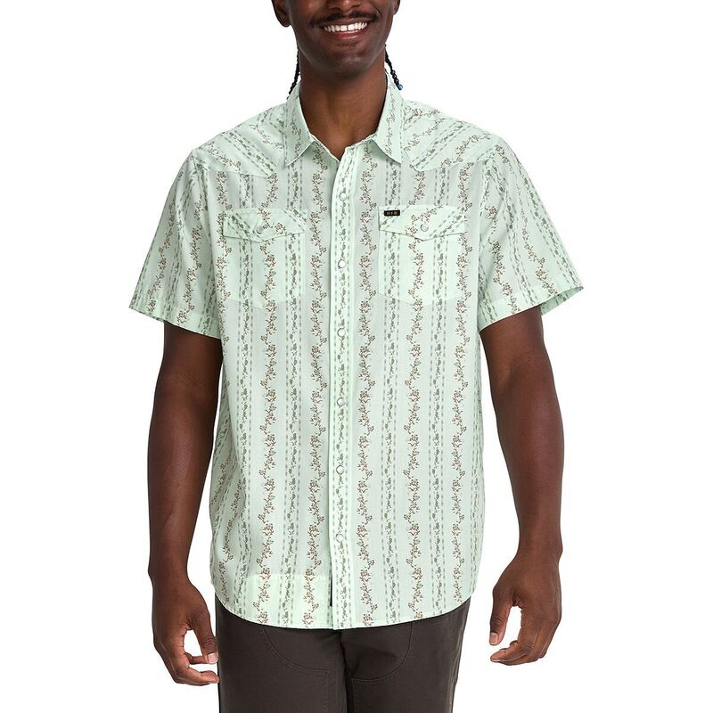 ハウラーブラザーズ メンズ トップス シャツ Howler Brothers H Bar B Snapshirt - Men's Hibiscus Ribbons/Mint ミント 20,985円