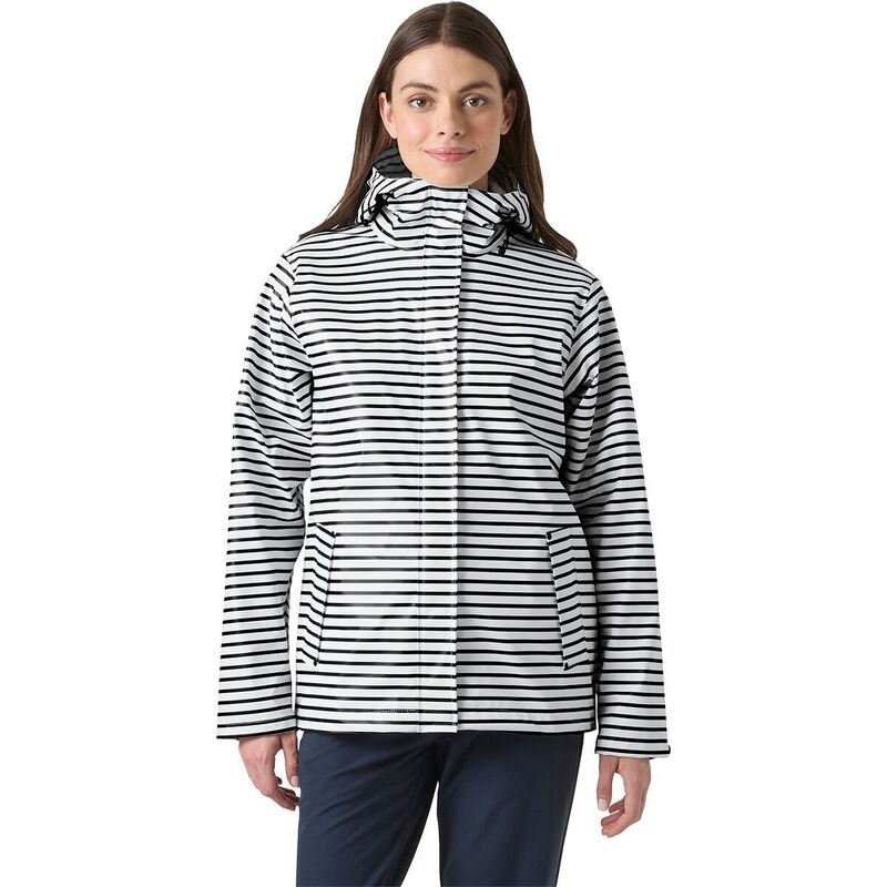 ヘリーハンセン レディース アウター 上衣・上衣 Helly Hansen Moss Jacket - Women\u0027s White Navy Stripe 白いこと