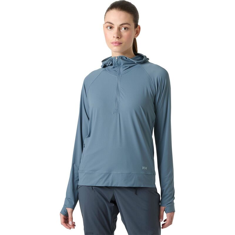 ヘリーハンセン レディース トップス Tシャツ パーカー Helly Hansen Shine Solen 1/2-Zip Hoodie - Women's Washed Navy ネイビー