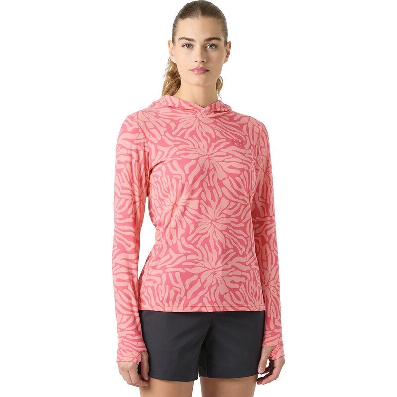 ヘリーハンセン レディース トップス Tシャツ パーカー Helly Hansen Lifactive Solen Hoodie - Women's Coralmond Stencilarge コーラル｜ReVida 店