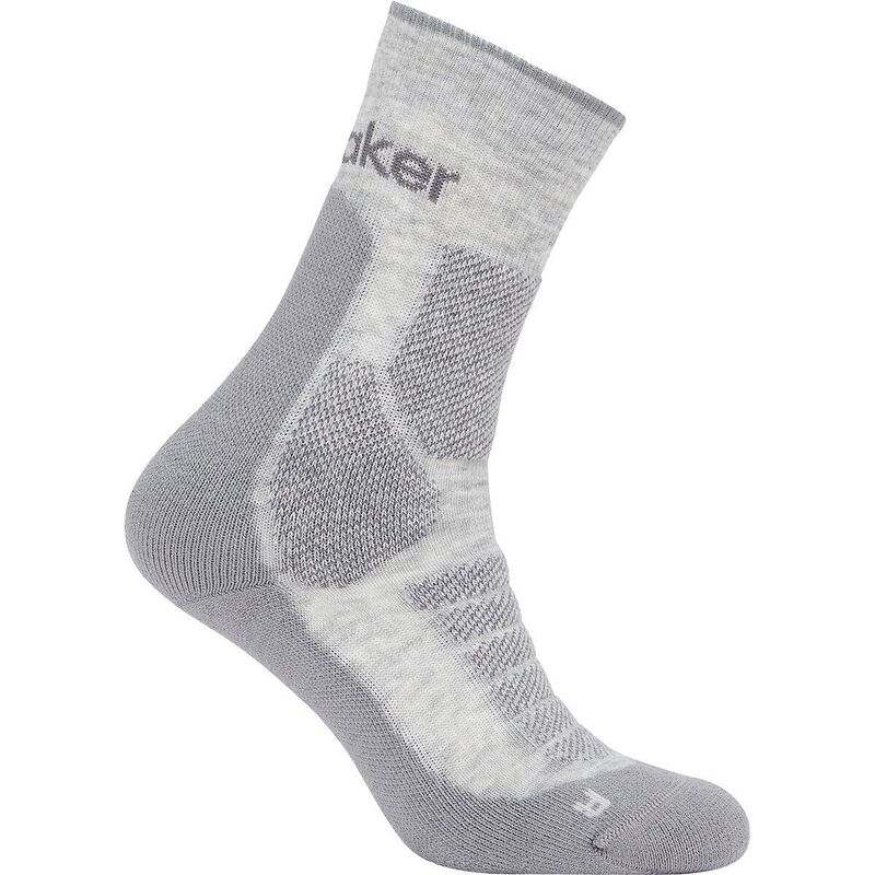 アイスブレーカー メンズ アンダーウェア 靴下 Icebreaker Merino Hike+ Heavy Crew Sock - Men's Blizzard Heather/Alloy ヘザー