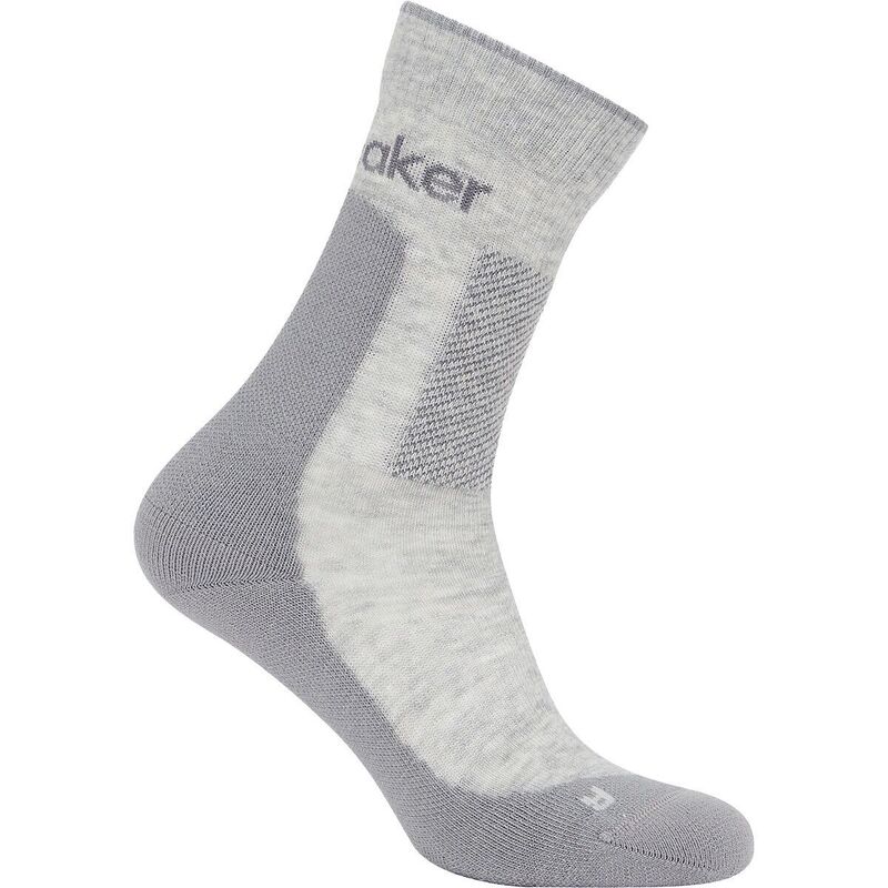 アイスブレーカー レディース アンダーお召しもの ソックス Icebreaker Merino Hike+ Medium Crew Sock - Women\u0027s Blizzard Heather/Alloy ギョリュウモドキ