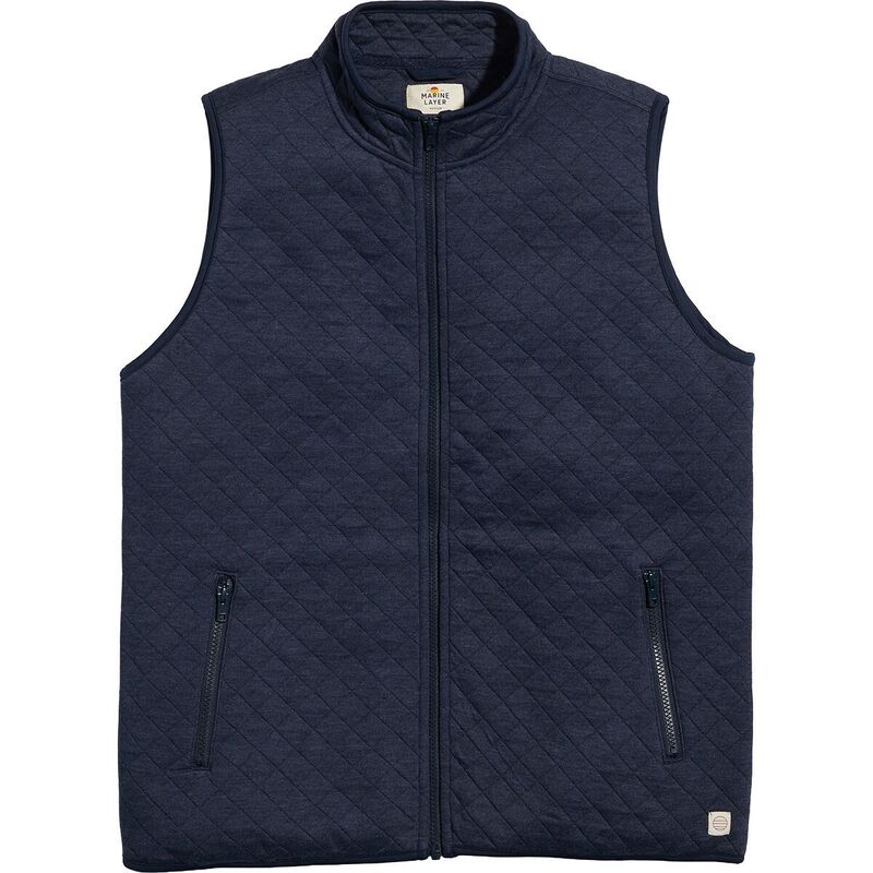 マリーン レイヤー メンズ トップス ベスト Marine Layer Corbet Full Zip Vest - Men's Navy Heather ヘザー 27,160円