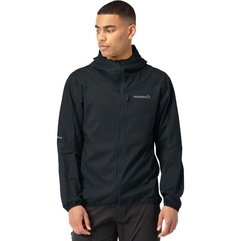 ノローナ メンズ アウター ジャケット・ブルゾン Norrona Falketind Aero60 Hood Windbreaker - Men's Caviar