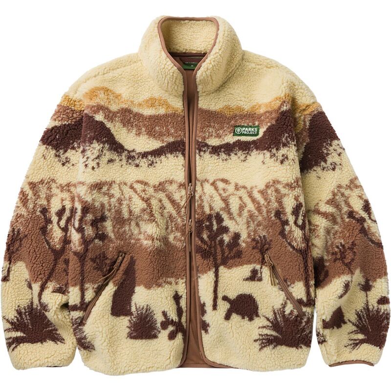 パークスプロジェクト メンズ アウター 上衣・上衣 フリース Parks Project Joshua Tree Full-Zip High Pile Fleece Jacket Sand 沙子