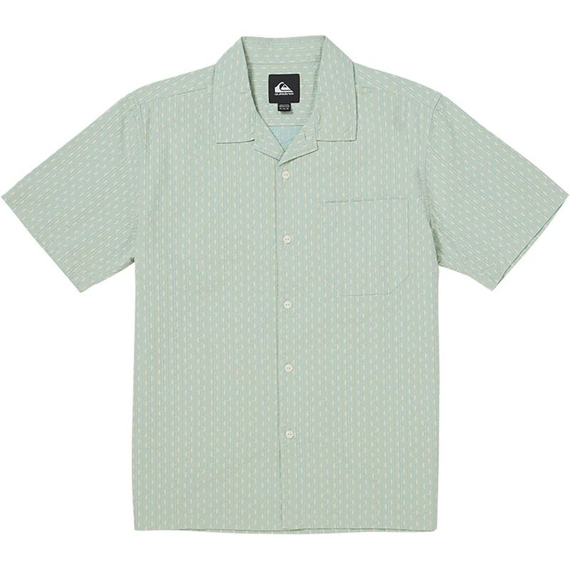 クイックシルバー メンズ トップス シャツ 半袖 Quiksilver Horizons Casual Short-Sleeve Shirt - Men's Blue Haze ブルー｜ReVida 店