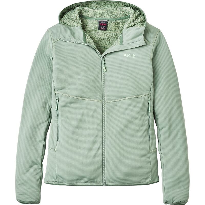優しいこと レディース アウター 上衣・上衣 フーデッドジャケット Rab Evolute Hooded Jacket - Women\u0027s Dark Figreen 緑であること レディースファッション-コート・ジャケット