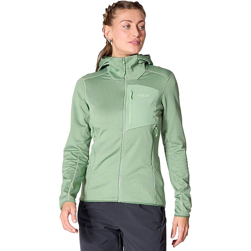 優しいこと レディース アウター 上衣・上衣 パーカー Rab Ascendor Hoodie - Women\u0027s Dark Figreen 緑であること コート・ジャケット-レディースファッション