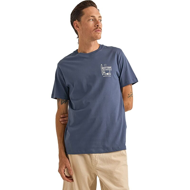 リズム メンズ トップス Tシャツ Rhythm Siesta T-Shirt - Men Navy ネイビー