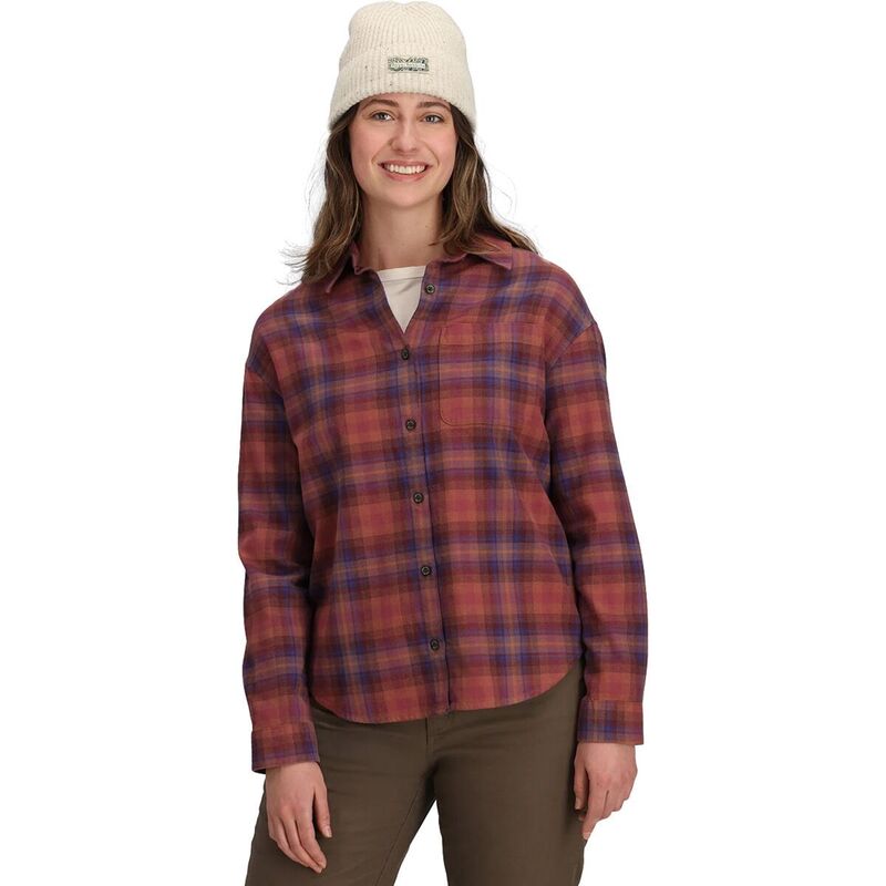 ロイヤルロビンズ レディース トップス Tシャツ 長袖 Royal Robbins Lieback Overshirt Long-Sleeve Top - Women's Wild Rhubarb Dipsea Plaid チェック