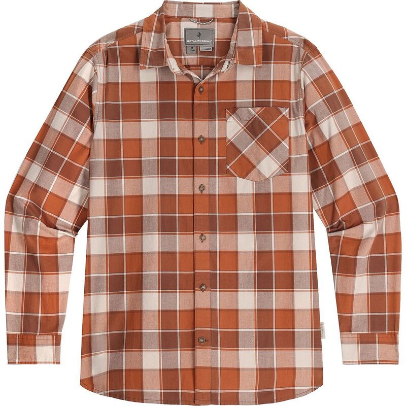 ロイヤルロビンズ メンズ トップス シャツ 長袖 Royal Robbins Tamarack Long-Sleeve Shirt - Men's Rust Brown Canyon Pld ラスト