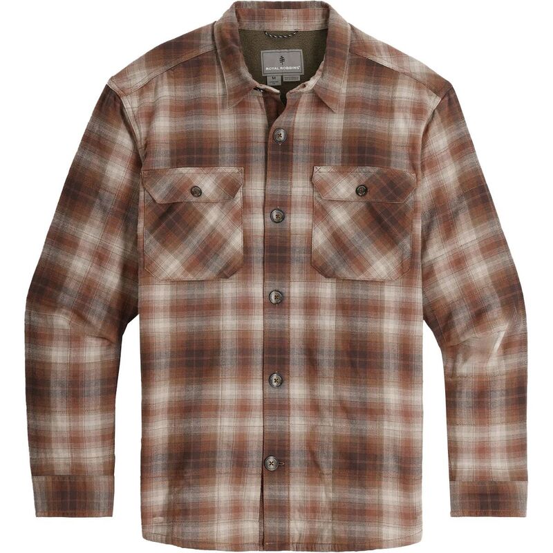 ロイヤルロビンズ メンズ トップス シャツ キャップ Royal Robbinsnowcap Lined Flannel Shirt - Men'seal Brown Tioga Pld ブラウン