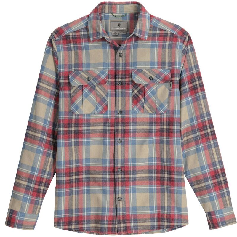 ロイヤルロビンズ メンズ トップス シャツ 長袖 Royal Robbins Lost Coast Flannelong-Sleeve Shirt - Men's Khaki Sonoma Plaid カーキ｜ReVida 店