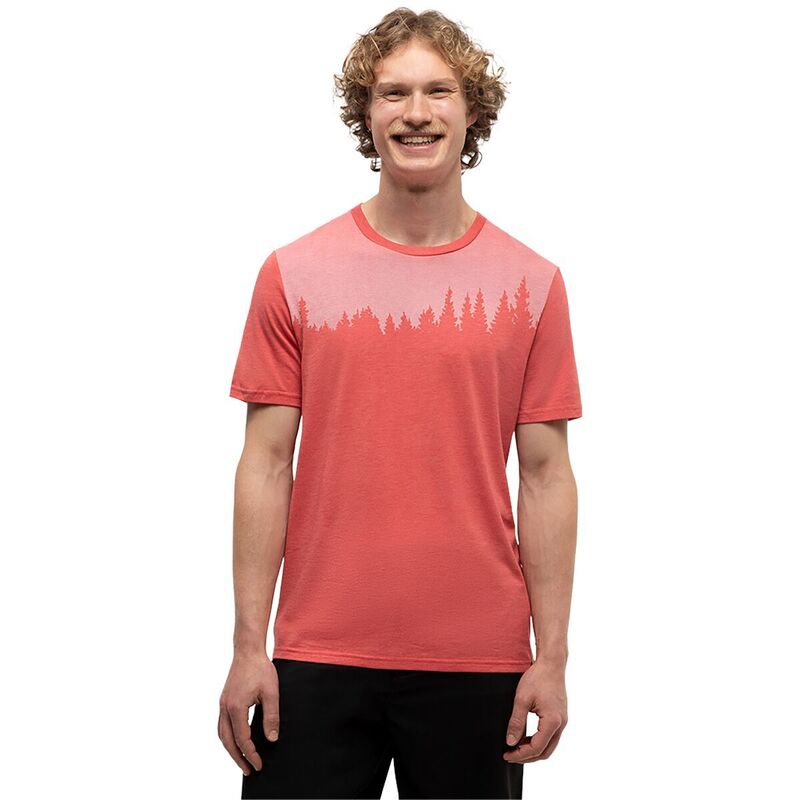 テンツリー メンズ トップス Tシャツ Tentree Juniper T-Shirt - Men Deep Coral Heather/White ホワイト