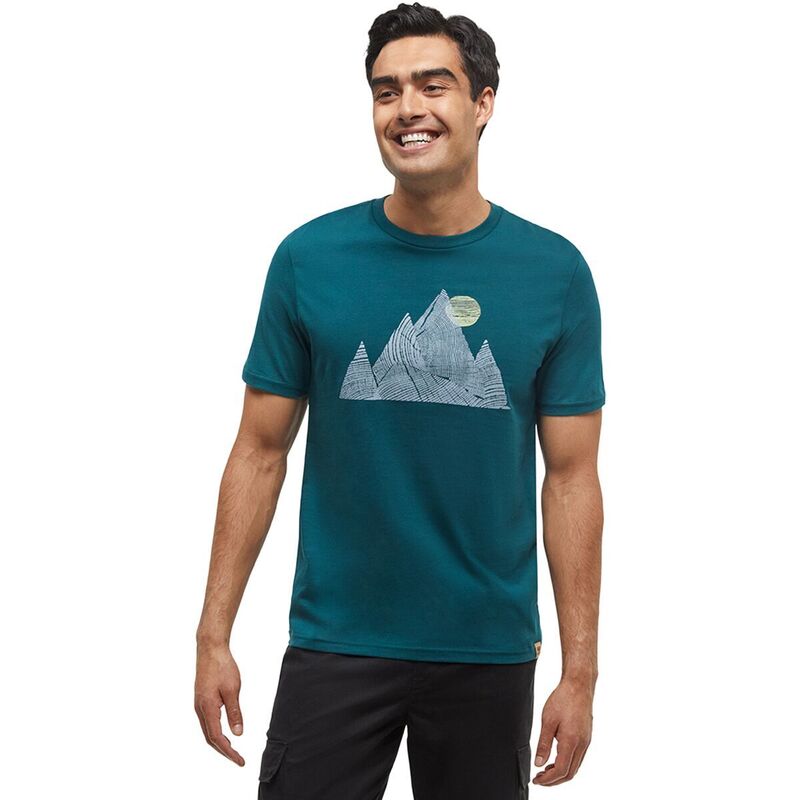 テンツリー メンズ トップス Tシャツ Tentree Mountain Peak Classic T-Shirt - Men Jasper/Blue Haze ブルー