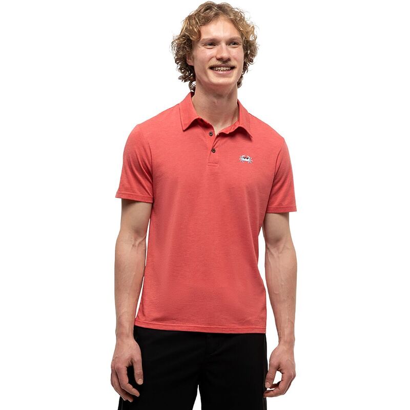 テンツリー メンズ トップス ポロシャツ Tentree Crabby Astir Polo Shirt - Men's Deep Coral Heather/Blue Haze ヘザー