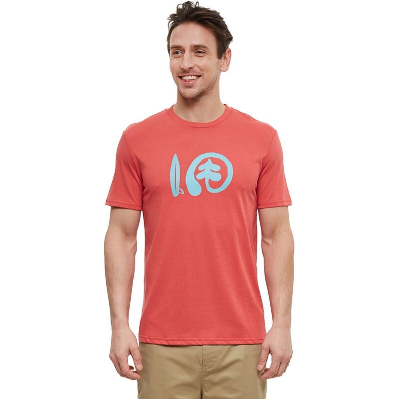 テンツリー メンズ トップス Tシャツ ロゴ Tentree Seaforestation Logo T-Shirt - Men's Deep Coral/Sea Blue ブルー