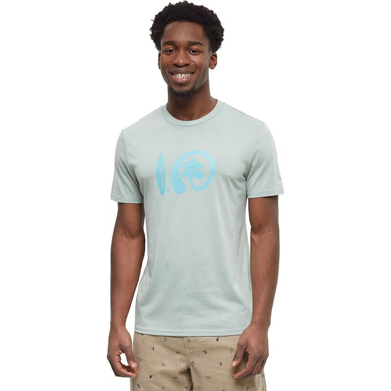 テンツリー メンズ トップス Tシャツ ロゴ Tentree Seaforestation Logo T-Shirt - Men Oasis/Sea Blue ブルー